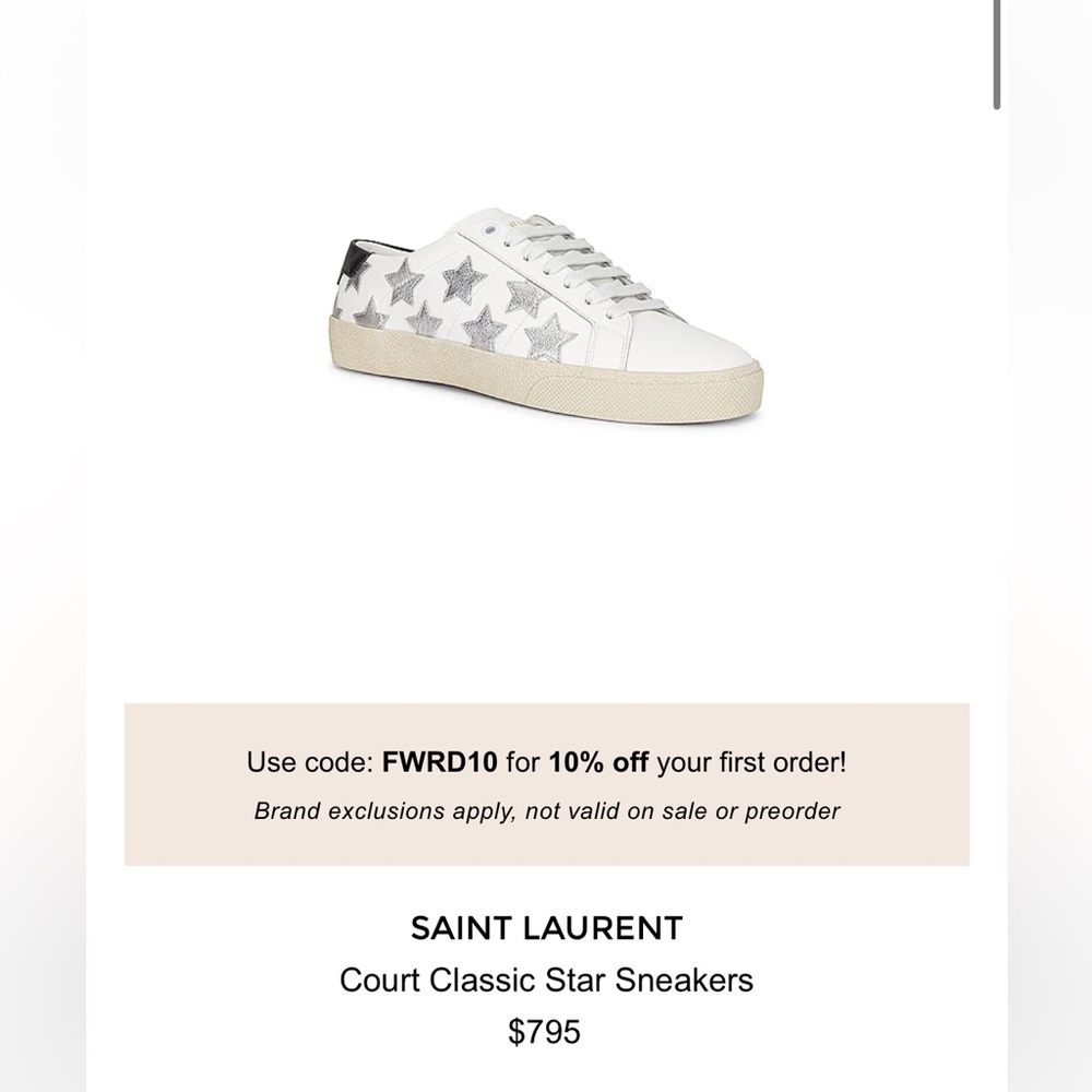 Women’s adorable Saint Laurent sneakers